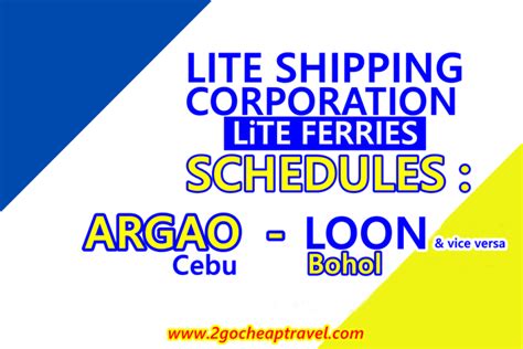 argo ferry schedule|Argao to Loon By Ferry (Cebu to Bohol) .